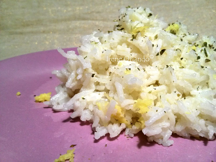 Riso Basmati bianco con Zenzero grattuggiato e origano fresco