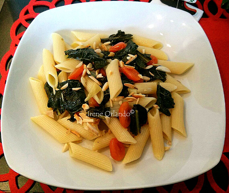 Pasta Cavolo Nero, Pomodorini e Porro