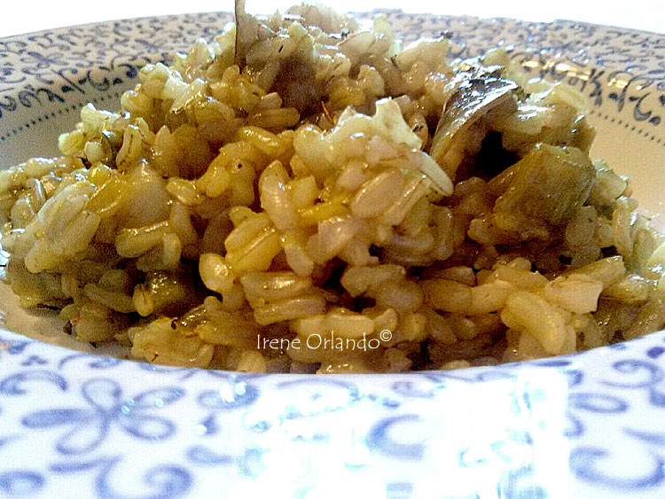 isotto con Carciofi di Cerda e riso integrale Baldo