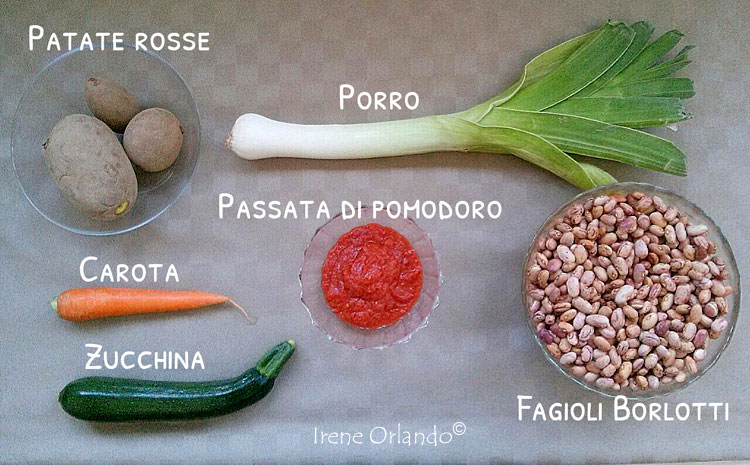 Ricetta della Zuppa di Fagioli con Vellutata di Patate Desirèe