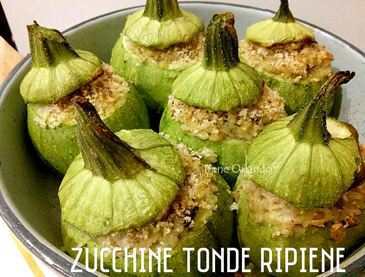 Ricetta delle Zucchine Tonde ripiene di Riso Integrale Baldo e Barba del Frate - Tutti vegetale - Ricetta Vegan