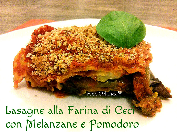 Ricetta delle Lasagne di Farina di Ceci con Melanzane e Pomodoro