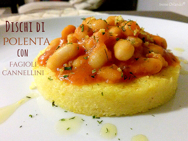 Ricetta dei Dischi di Polenta di Farina di Mais con Fagioli Cannellini