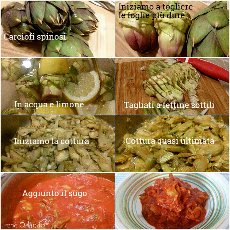 Ricetta del Sugo ai Carciofi Biologici - Ingredienti e procedimento di preparazione