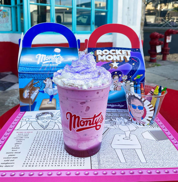 Elton John Monty's Good Burger Milkshake